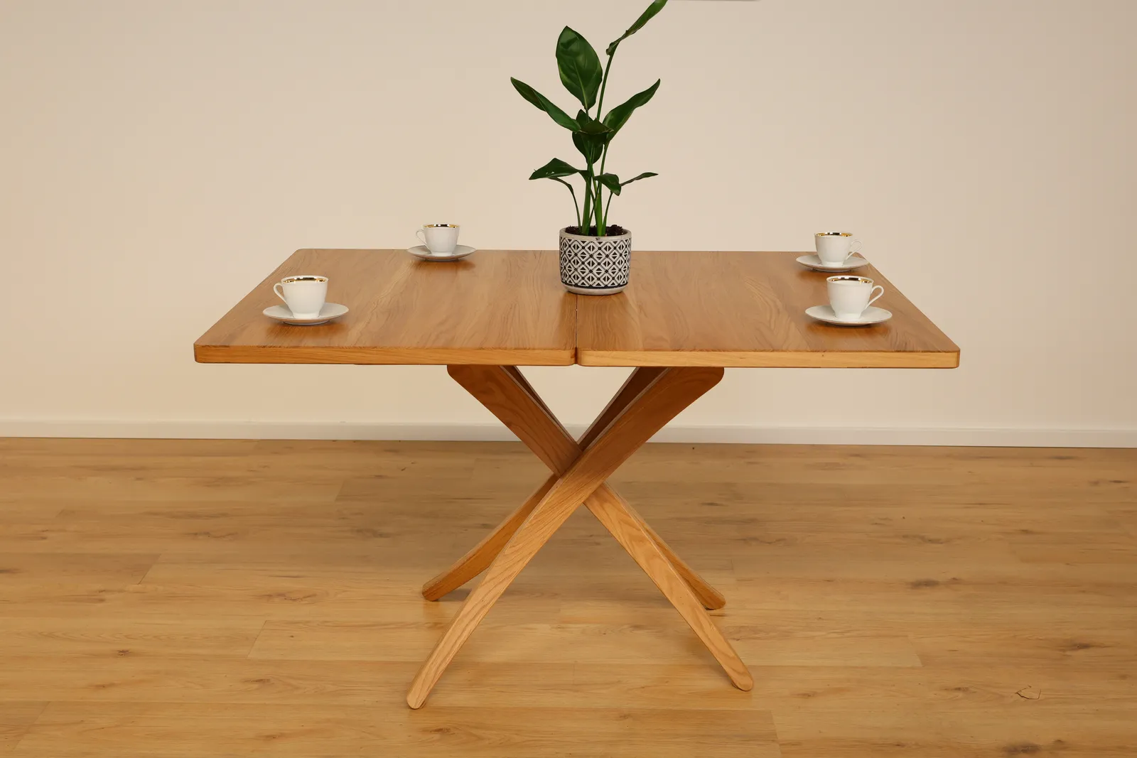 The Transform European Oak Square Extendable Table – product view 7