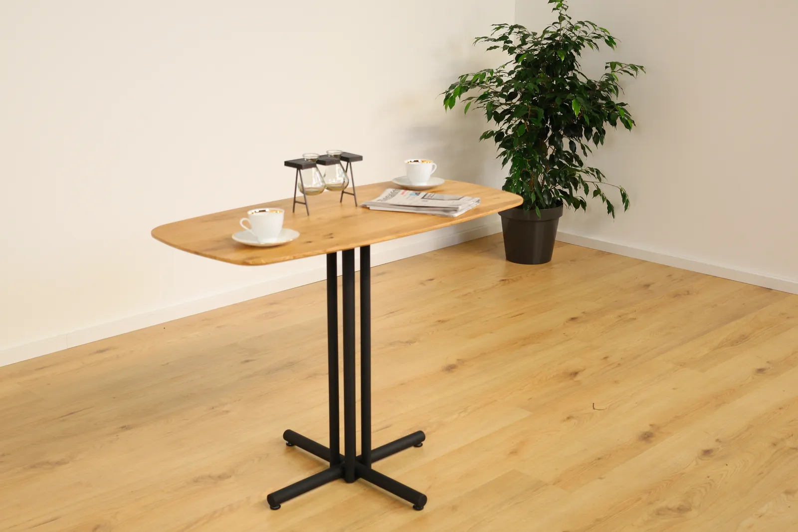 The Nexus Laptop Stand European Oak Side Table – product view 10