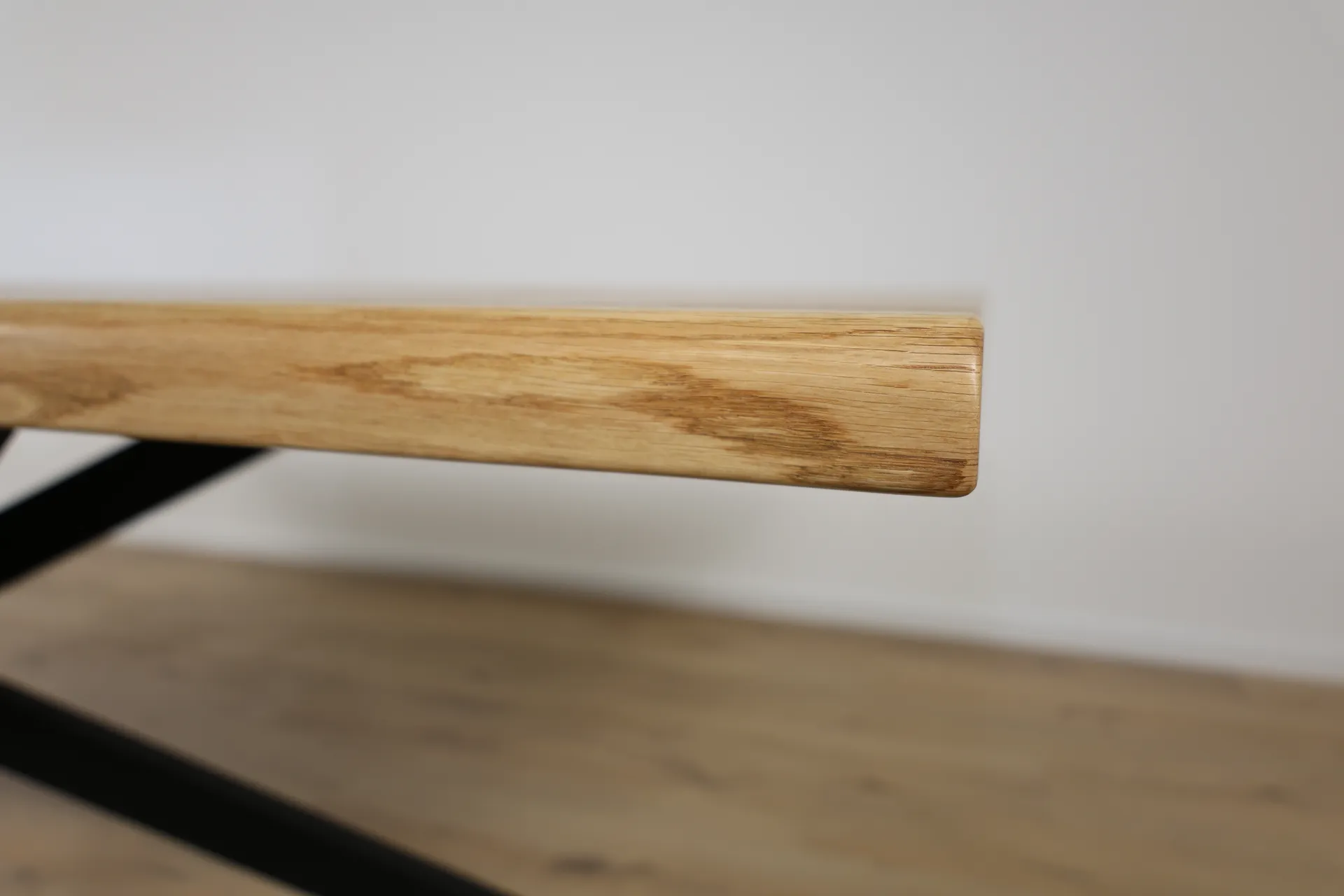 The Apex Beveled Rectangular European Oak Table with Spider Legs – product view 4