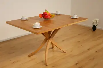 Multifunktionstisch Eiche Massiv – Couchtisch wird Esstisch – Produktansicht 6