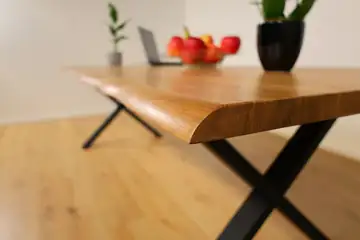 Esstisch Eiche Massiv Naturkante/Baumkante 30mm – Produktansicht 3