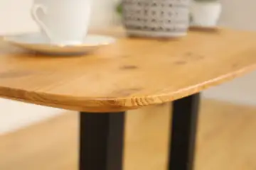 Massivholztisch Eiche 100 × 50 cm | Schweizer Kante | 25 mm – Produktansicht 5
