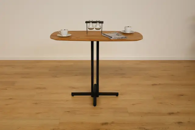 Solid oak bistro table for balconies, conservatories and small living spaces.