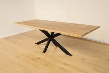 Solid Oak Dining Table with Natural Edge – product view 9