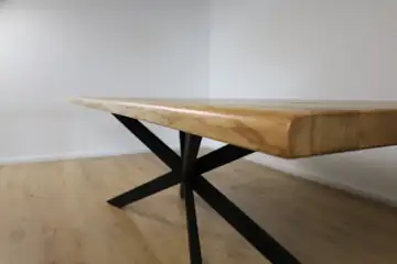 Solid Oak Dining Table with Natural Edge – product view 4