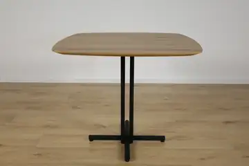 Solid oak wood table 90 × 90 cm – Square dining table Cafe – product view 11