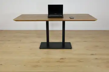 Solid oak wood table 180 × 80 cm | Japandi design | Swiss edge