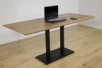 Solid oak wood table 180 × 80 cm | Japandi design | Swiss edge – product view 6