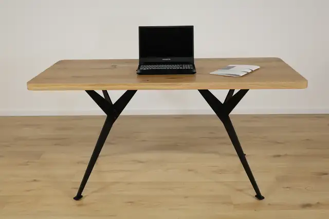 The Nexus 160cm Rectangular European Oak Table with Y-Frame Legs